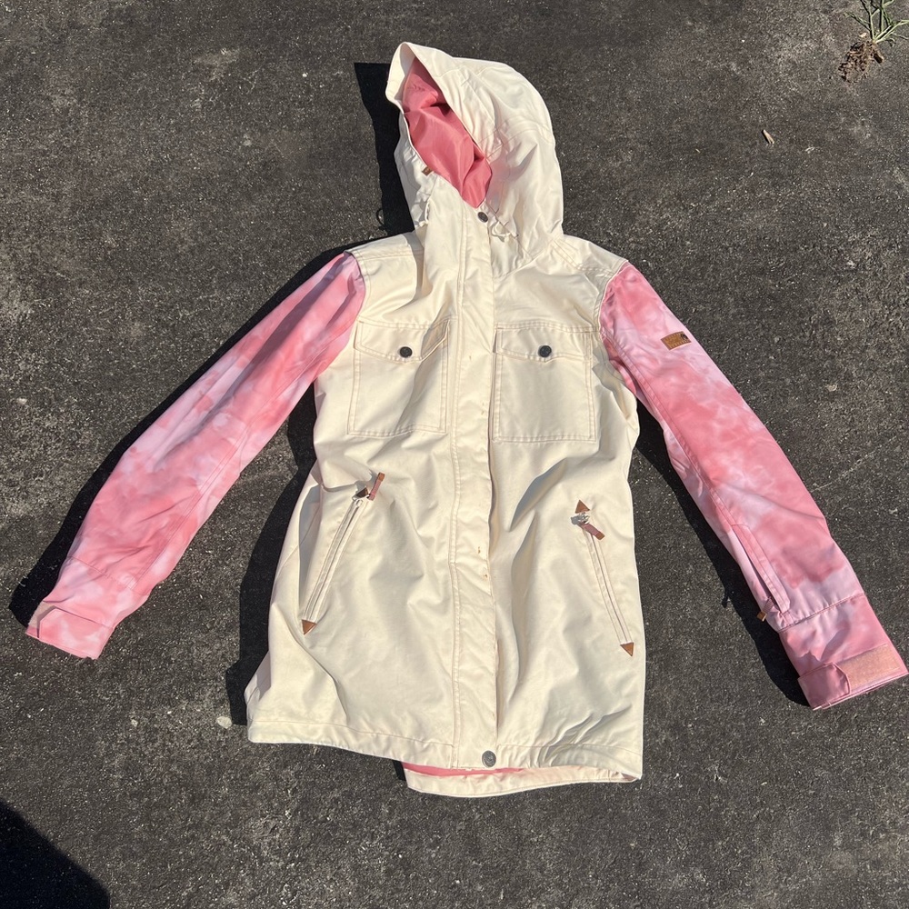 White and Pink Roxy Jacket